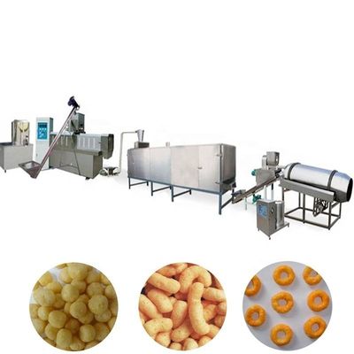 Automated Snack Production Line Machine PLC Controlled Extruder 120KW Power 5000 KG Weight