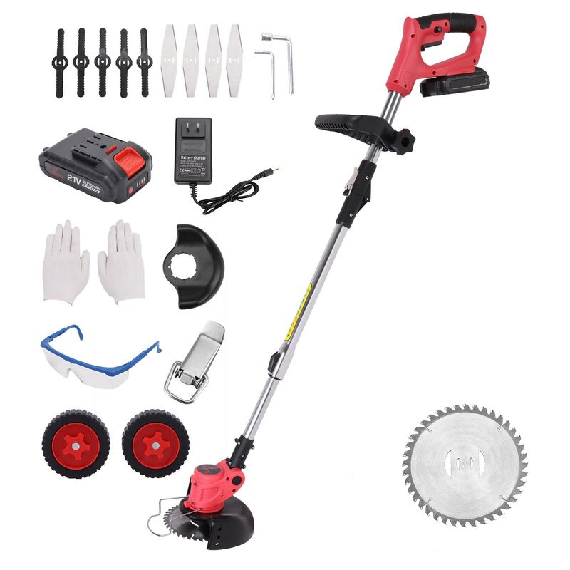Máy cắt cỏ không dây pin 173CC Động cơ 1200W Độ cao cắt điều chỉnh