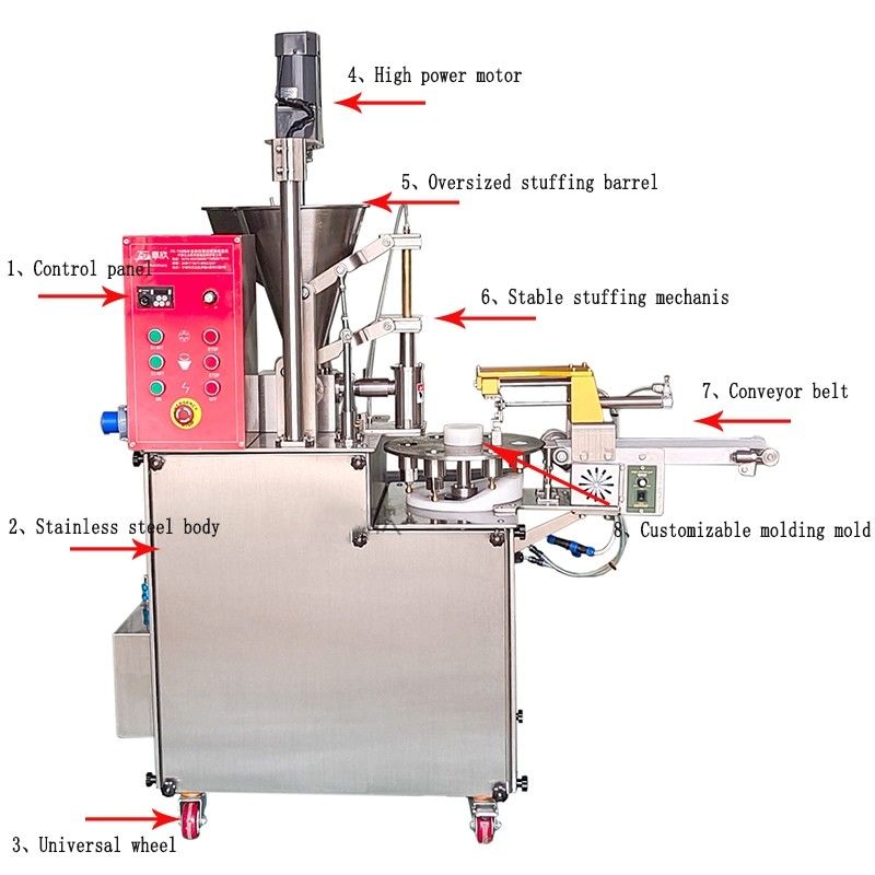 Máy cảm ứng thương mại Máy Samai Máy sản xuất bóng tối bán tự động Máy shuimai da tròn