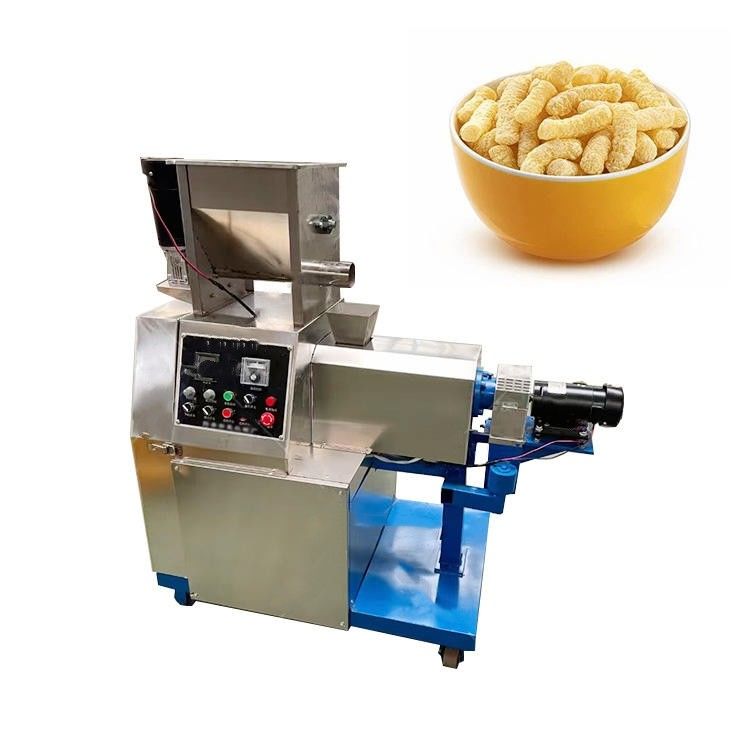 5.5kw Snack Bar Twin Screw Extruder Puffed Corn Chips Snacks Máy chế biến thực phẩm