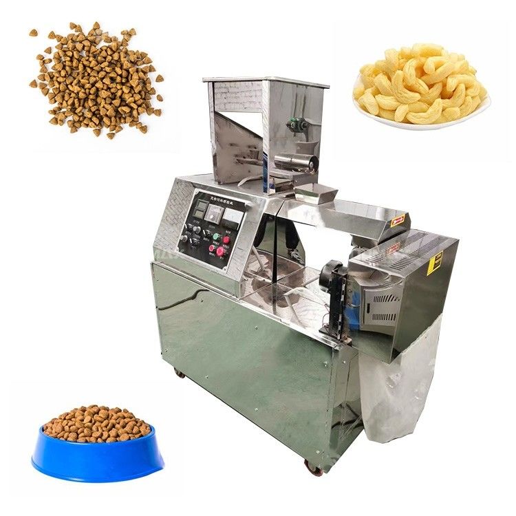 5.5kw Snack Bar Twin Screw Extruder Puffed Corn Chips Snacks Máy chế biến thực phẩm