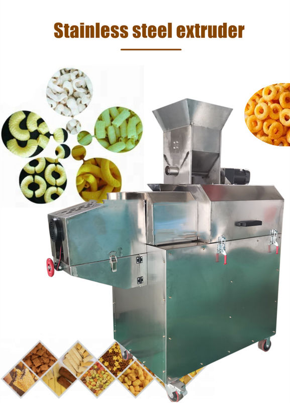 Dễ dàng vận hành Stainless Steel Corn Puff làm máy cho đồ ăn nhẹ Extrusion