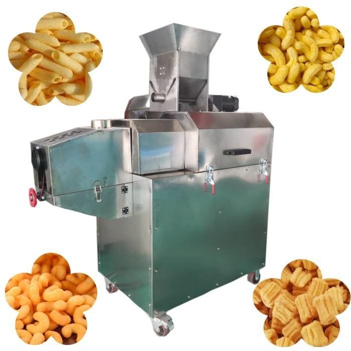Dễ dàng vận hành Stainless Steel Corn Puff làm máy cho đồ ăn nhẹ Extrusion
