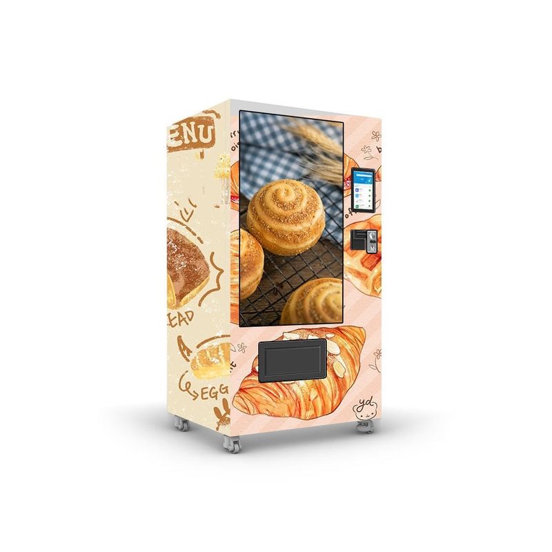 50W tự động bánh mì đồ ăn nhẹ Thực phẩm và đồ uống sản phẩm Qr trả máy bán hàng tự động