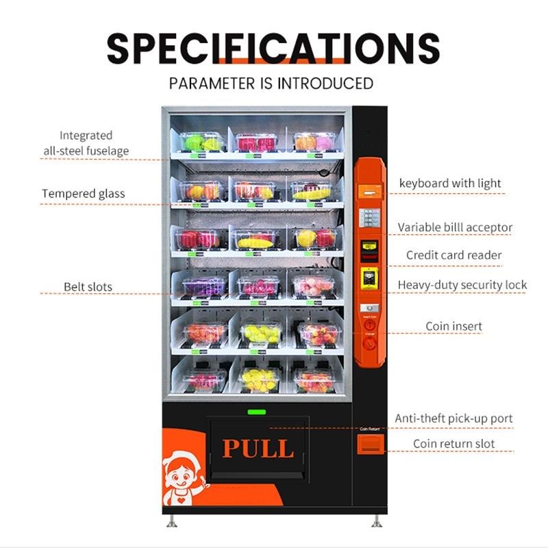 24 giờ bánh mì món tráng miệng Cupcake bán hàng tự phục vụ Kiosk với tủ lạnh và thang máy