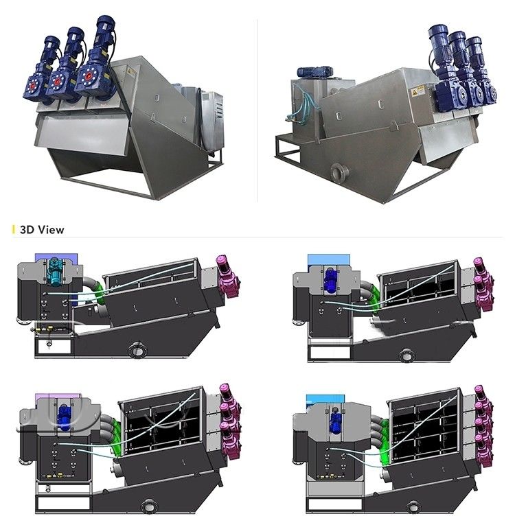 Nhà Nhà máy xử lý nước thải Vòng vít thép không gỉ nhỏ bùn khử nước lọc thiết bị báo chí hiệu quả cao