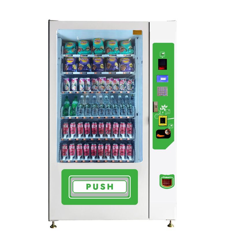 Máy bán hàng tự động 220V 50HZ Với hệ thống thanh toán Tiền giấy / Tiền xu / Quét và dán sơn màu tùy chỉnh